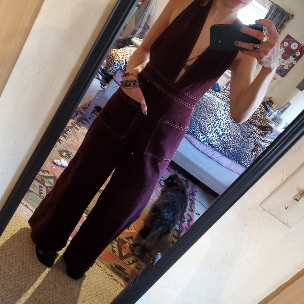 Wide Leg Corduroy Jumpsuit